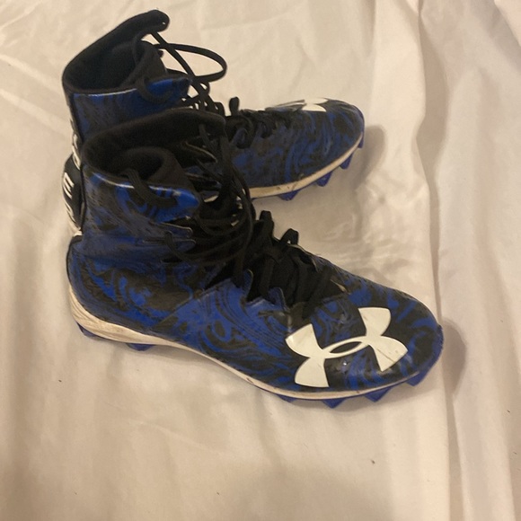 Under Armour Blue Black Clutchfit Highlight Football Mens Cleats - Picture 6 of 7